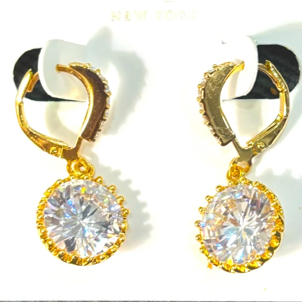 KATE SPADE NEW YORK ♠️ CRYSTAL DROP EARRINGS - Picture 3 of 11